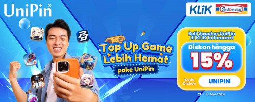 Top Up Game Lebih Hemat pake UniPin, Dapatkan Diskon hingga 15% di Klik Indomaret